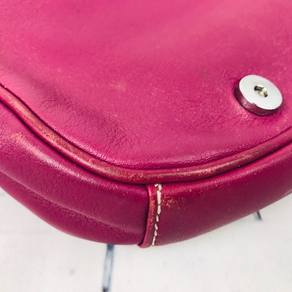 COLE HAAN ALEXA Magenta Leather Shoulder Bag - Picture 8 of 8